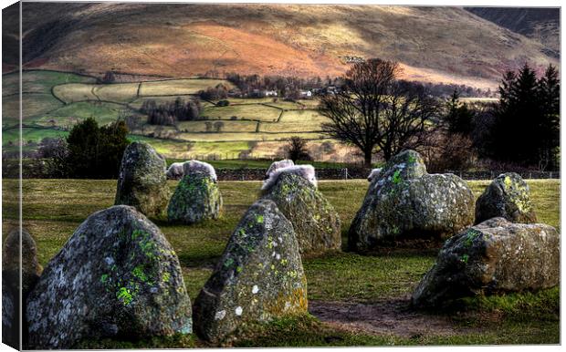  Cumbrian Stone circle Canvas Print by David Portwain