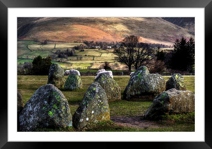  Cumbrian Stone circle Framed Mounted Print by David Portwain