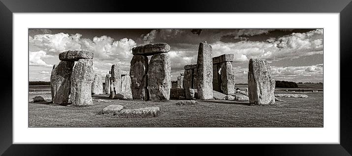 Stonehenge Framed Mounted Print by David Portwain