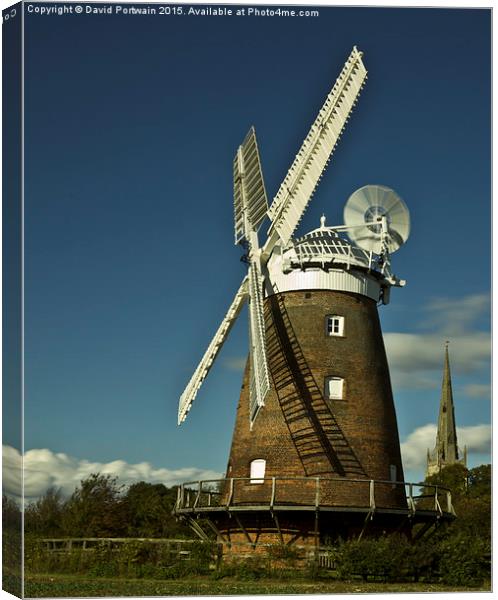  Thaxted historic windmill Canvas Print by David Portwain