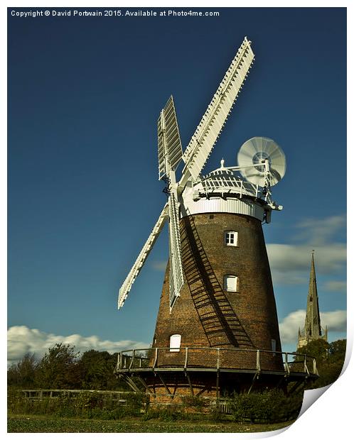 Thaxted historic windmill Print by David Portwain