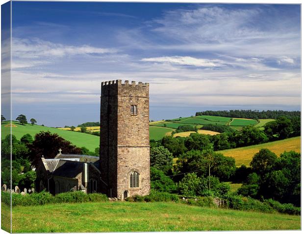 St Nectans Church, Ashcombe Canvas Print by Darren Galpin