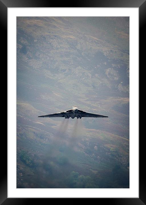  Vulcan XH558 through the Lakes Framed Mounted Print by Jason Kerner