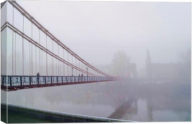 Mist over the Clyde  Canvas Print by Valerie Paterson