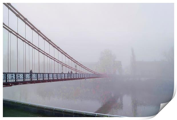 Mist over the Clyde  Print by Valerie Paterson