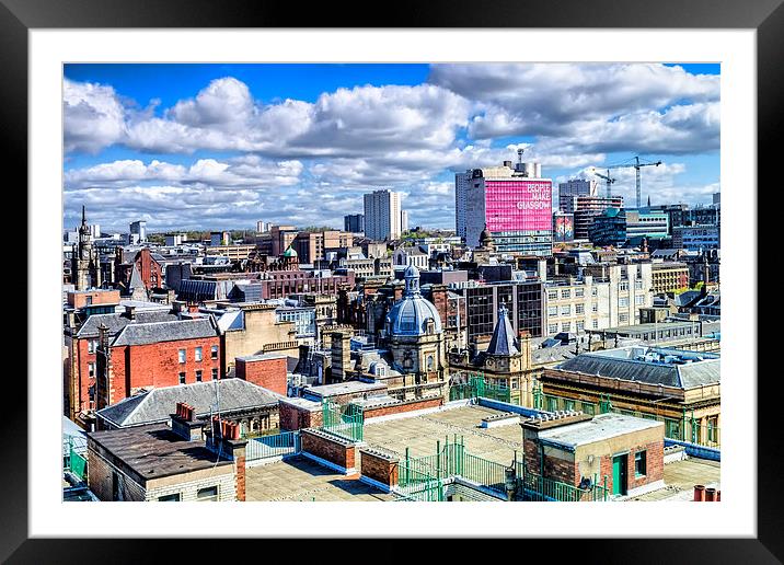 Glasgow Rooftops  Framed Mounted Print by Valerie Paterson