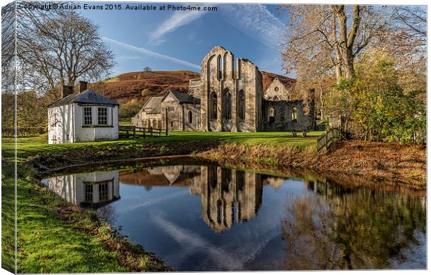 Abbey Reflection Canvas Print by Adrian Evans