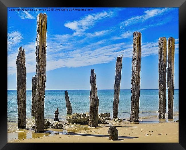 Jetty Remains Framed Print by Linda Corcoran LRPS CPAGB