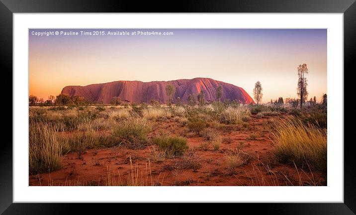  Sunrise at Uluru Framed Mounted Print by Pauline Tims