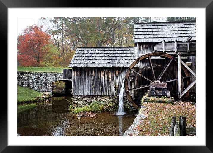  Marbry Mill Falling Water Framed Mounted Print by Tom and Dawn Gari