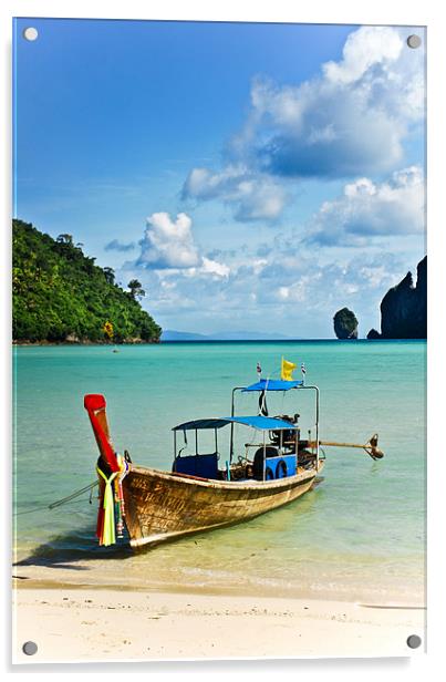 Thailand Boat Acrylic by Alexander Mieszkowski