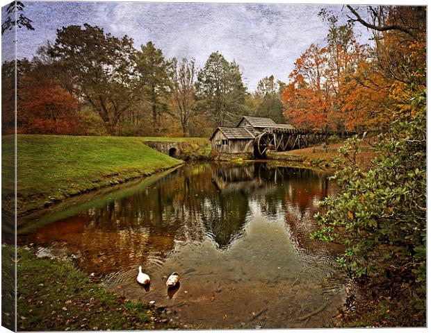  Reflections Of The Mill Canvas Print by Tom and Dawn Gari
