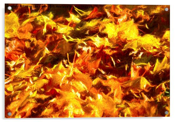  Autumn leaves Acrylic by Sharon Lisa Clarke