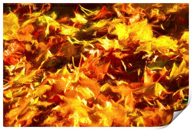  Autumn leaves Print by Sharon Lisa Clarke