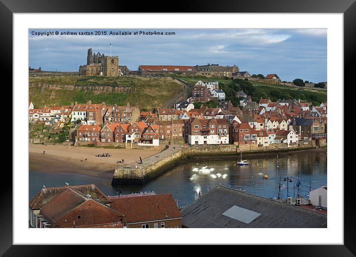  WHITBY SKY LINE Framed Mounted Print by andrew saxton