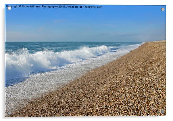   Chesil Beach Portland Dorset 3 Acrylic by Colin Williams Photography