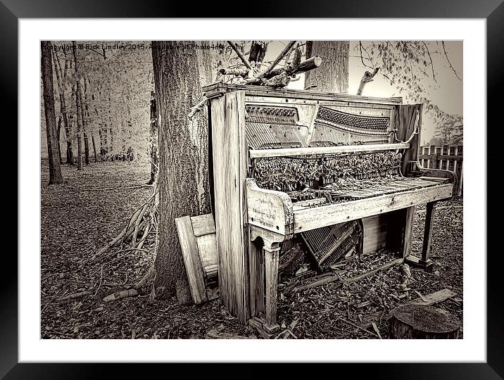 The Old Piano Framed Mounted Print by Rick Lindley