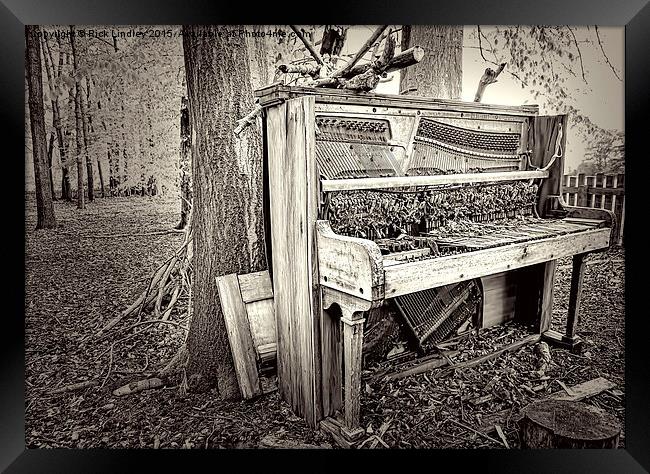  The Old Piano Framed Print by Rick Lindley