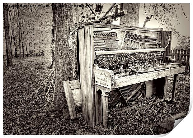  The Old Piano Print by Rick Lindley