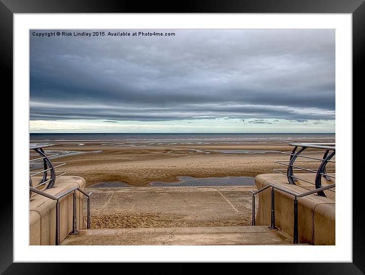  Stepping On The Beach Framed Mounted Print by Rick Lindley