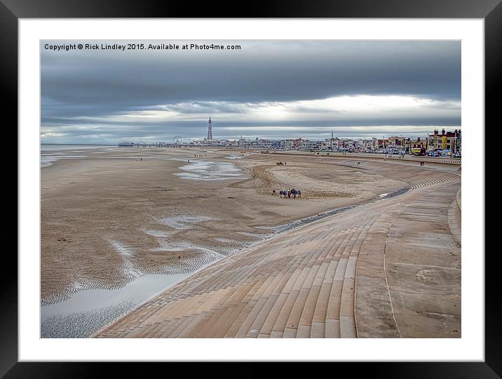  Blackpool Beach Framed Mounted Print by Rick Lindley