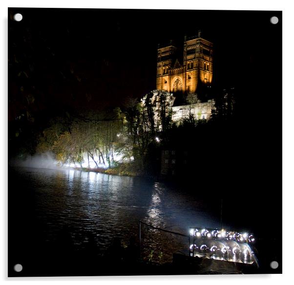 Durham cathedral Lumiere lights Acrylic by eric carpenter