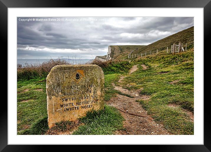 Dorset coastal path Framed Mounted Print by Matthew Bates