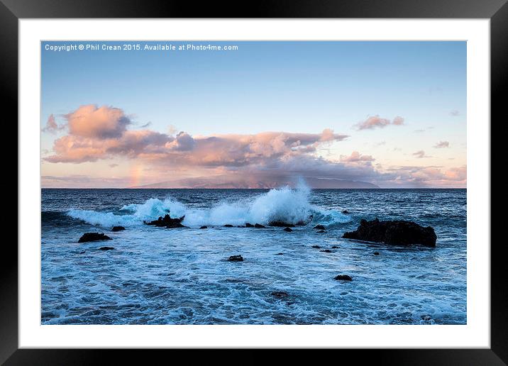  Dawn on the coast of Tenerife Framed Mounted Print by Phil Crean