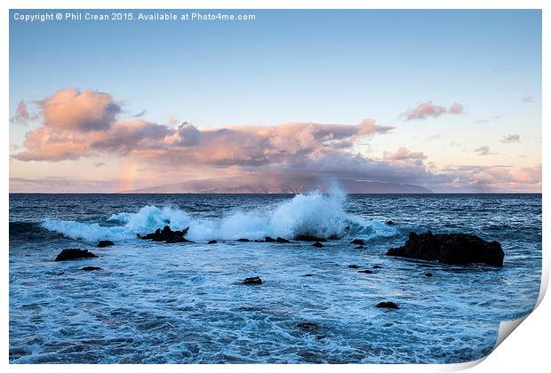  Dawn on the coast of Tenerife Print by Phil Crean