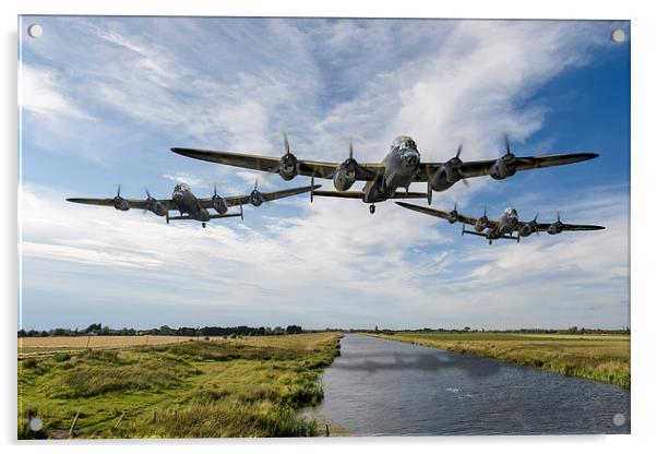 Dambusters practising low level flying Acrylic by Gary Eason