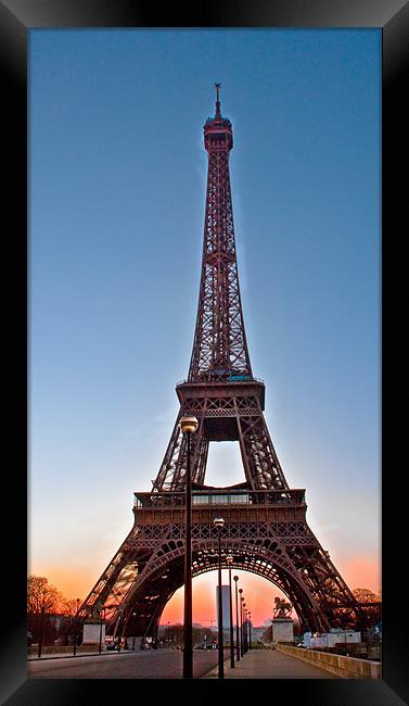 Eiffel Tower Framed Print by Jim kernan