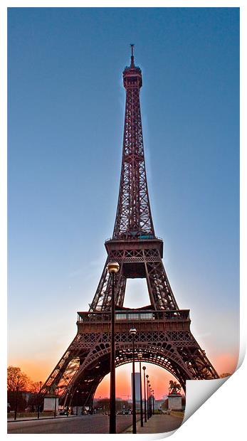 Eiffel Tower Print by Jim kernan