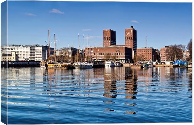 Oslo Harbour Canvas Print by Valerie Paterson