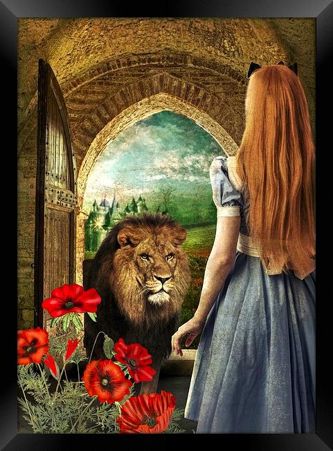 Dorothy and the Lion Framed Print by Kim Slater