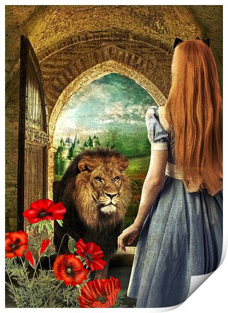 Dorothy and the Lion Print by Kim Slater