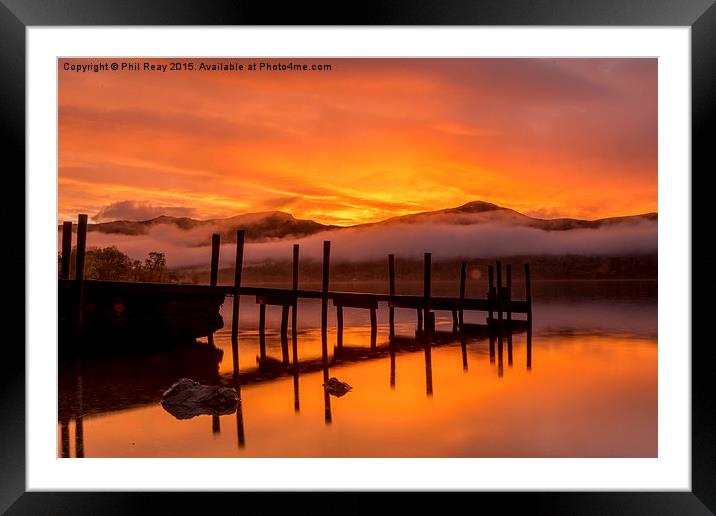  Sunset at Ashness Jetty Framed Mounted Print by Phil Reay