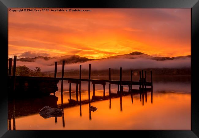  Sunset at Ashness Jetty Framed Print by Phil Reay