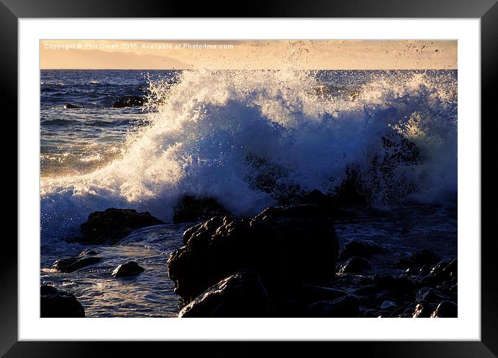  Crashing wave, San Juan, Tenerife Framed Mounted Print by Phil Crean