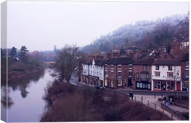  Winter Afternoon in Ironbridge Canvas Print by Paul Williams