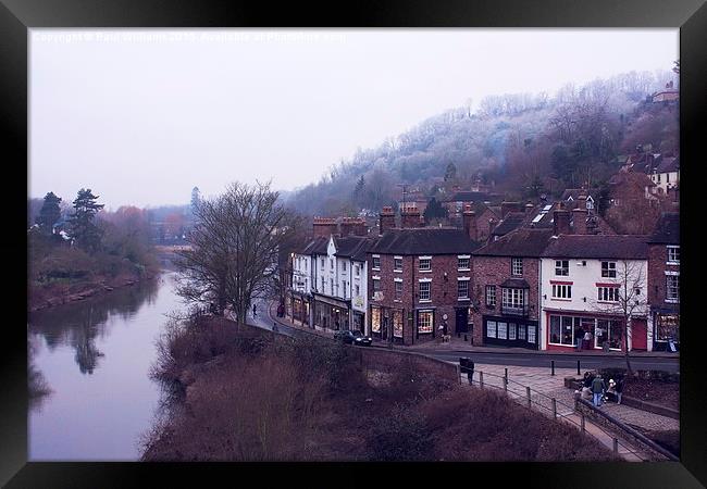  Winter Afternoon in Ironbridge Framed Print by Paul Williams