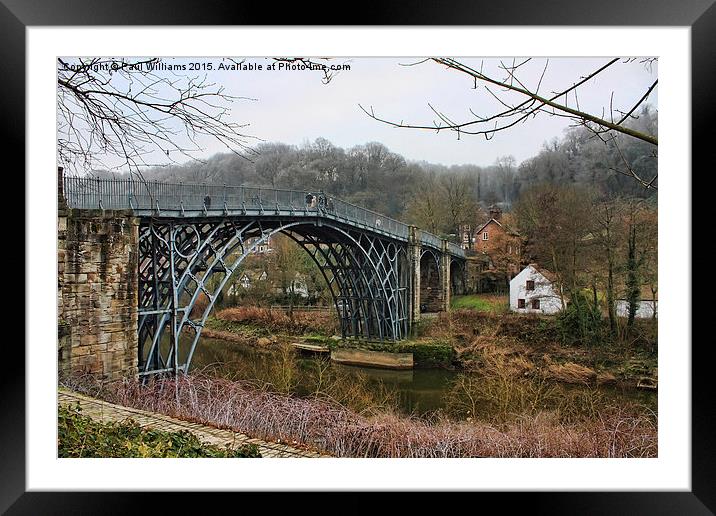 The Iron Bridge in Winter  Framed Mounted Print by Paul Williams