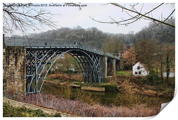 The Iron Bridge in Winter  Print by Paul Williams