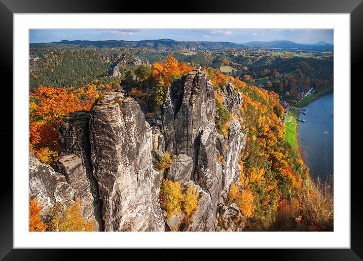  Golden Autumn in Saxon Switzerland  Framed Mounted Print by Jenny Rainbow