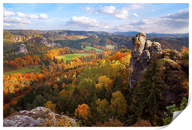  You Give Me the Wings. Saxon Switzerland  Print by Jenny Rainbow