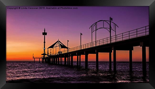 Jetty Sunset Framed Print by Linda Corcoran LRPS CPAGB