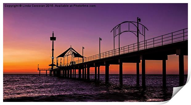 Jetty Sunset Print by Linda Corcoran LRPS CPAGB