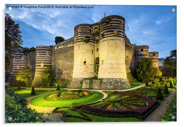 Chateau d'Angers (Angers castle), France Acrylic by Daugirdas Racys