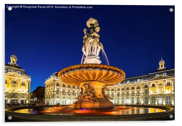Bordeaux Place de la Bourse Acrylic by Daugirdas Racys