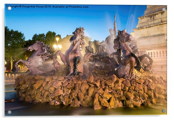 Monument aux Girondins, Bordeaux Acrylic by Daugirdas Racys
