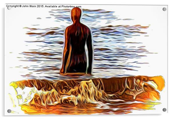 Gormley (Digital Art). Acrylic by John Wain